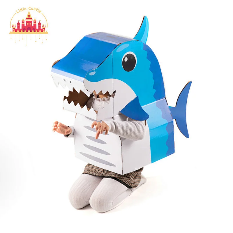 Customize Educational 3D Dolphin Puzzle Wearable DIY Cardboard Toy For Kids SL20A001