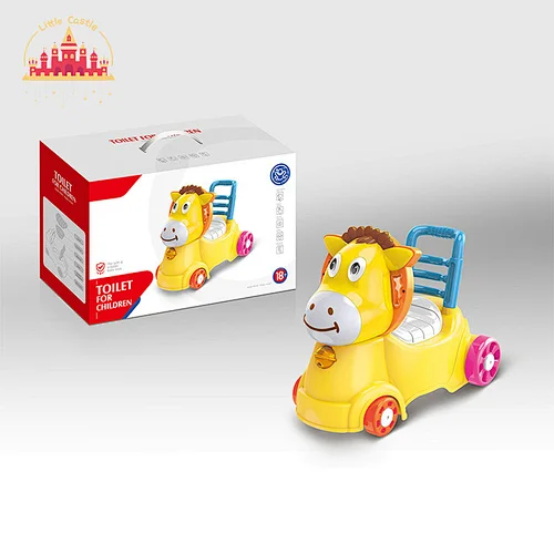 Horse Shape Musical Sliding Ride-on Car Portable Plastic Potty Chair For Kids SL21F001