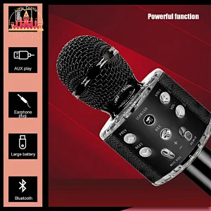 Popular Home Party Handheld Portable Karaoke Microphone With LED Lights SL07C008