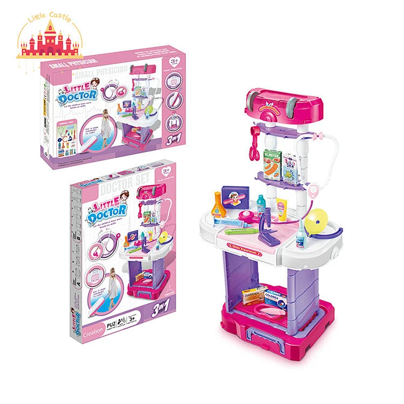 Hot Sale 41 Pcs Supermarket Play Set Plastic Shopping Cart Toy For Kids SL10D1020