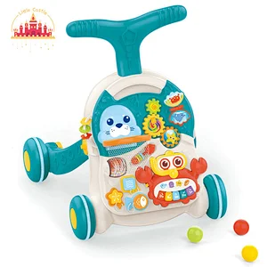 Popular 2 In 1 Educational Activity Table Plastic Musical Walker For Baby SL16E016