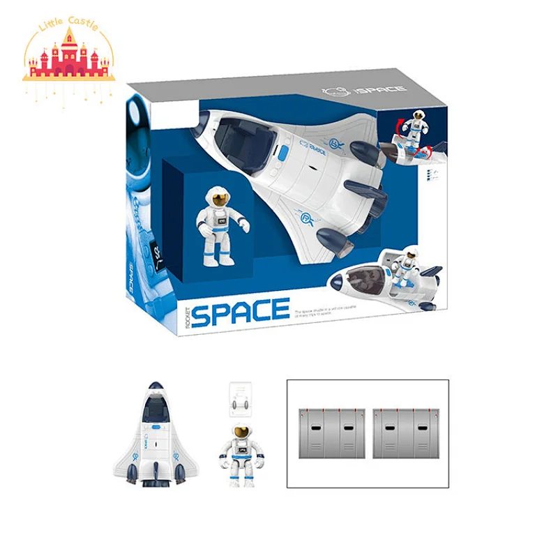 Popular Kids Educational Plastic Space Exploration Aircraft Toy With Light Sound SL04A327