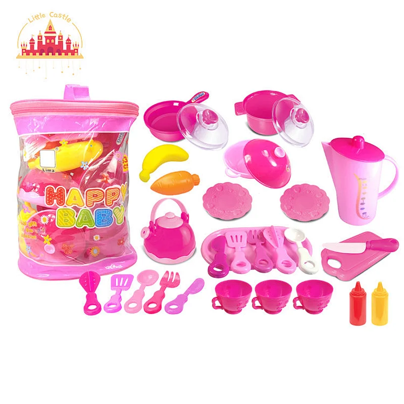 Factory Direct 33Pcs Cooking Tools Plastic Kitchen Set Toy For Kids SL10D615