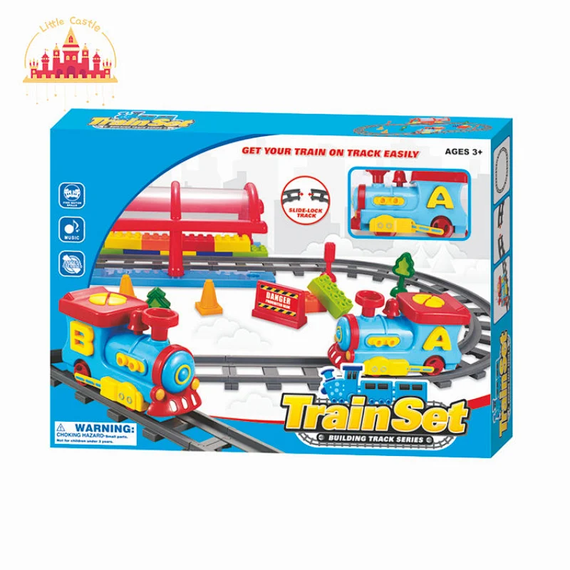 Popular Educational DIY 42 Pcs Plastic Electric Train Track Set For Kids SL04C014
