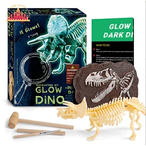 Handmade Tyrannosaurus Rex Luminous Dinosaur Fossil Kids Excavation Toy SL17A099