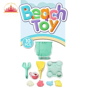9 Pcs Eco-friendly Straw Castle Shape Beach Bucket Set Toy For Kids SL19A014
