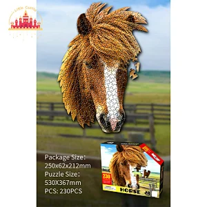 Popular Educational 230 Pieces Paper Horse Jigsaw Puzzles For Age 6+ SL14A429