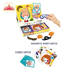 New Design Dress Up Game Educational 62 Pcs Magnetic Puzzle Book For Kids SL14D004