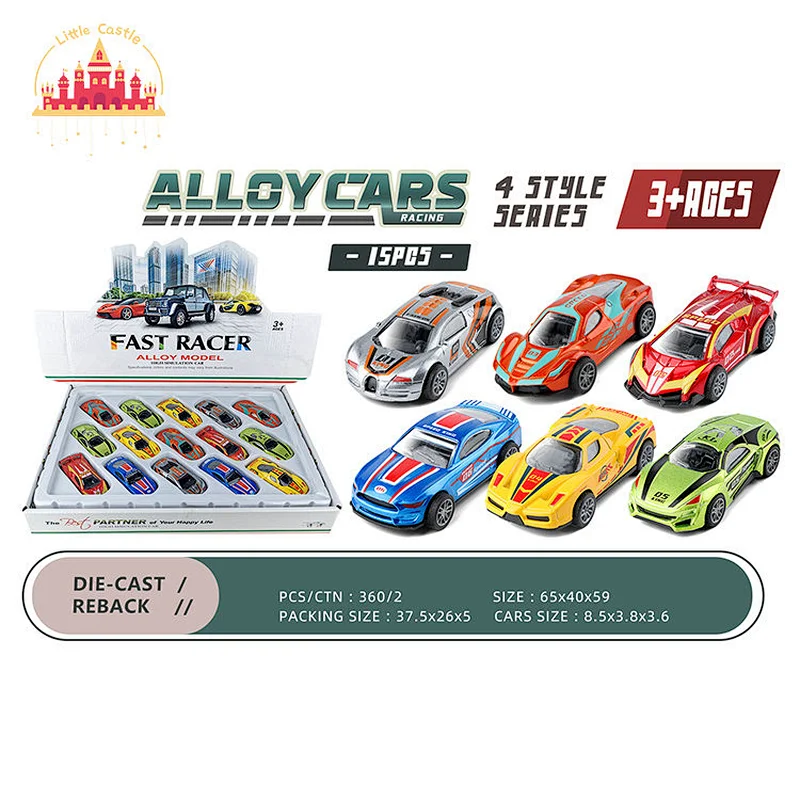 Colorful 1:36 Mini Pull Back Model Car 12 Pcs Alloy Racing Car Toys For Kids SL04A686