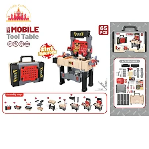 New Kids Pretend Play DIY 72 Pcs Plastic Tool Table With Electric Drill Toy SL03D003