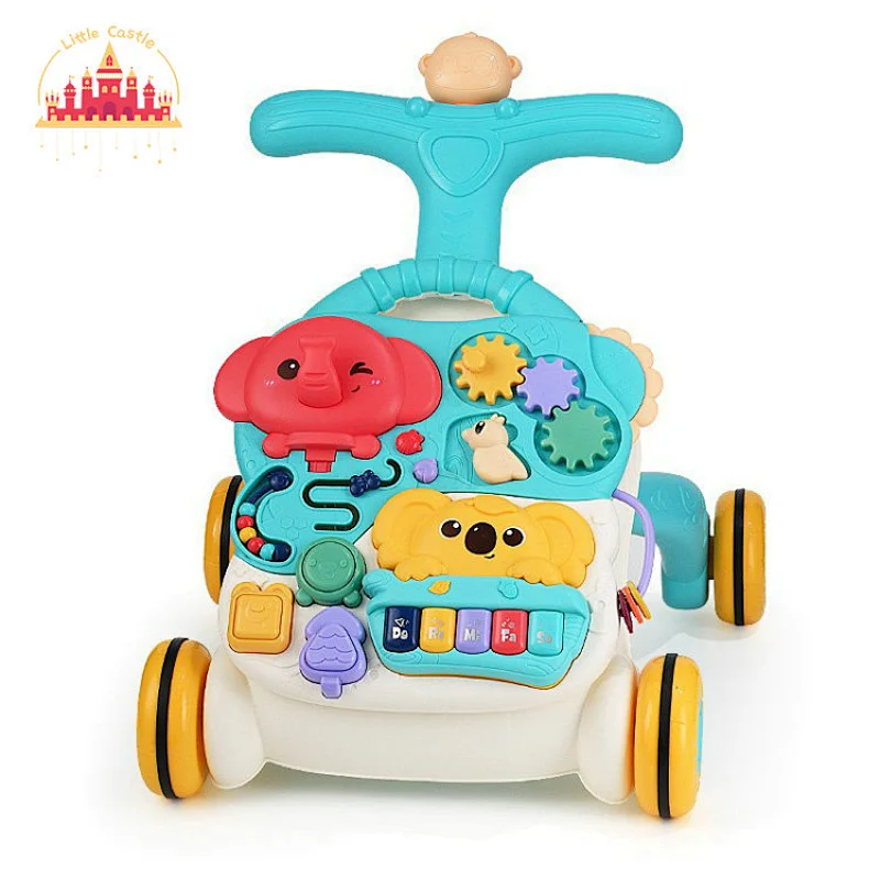 Multifunctional 2 In 1 Baby Learning Table Plastic Push Walker With Music SL16E002