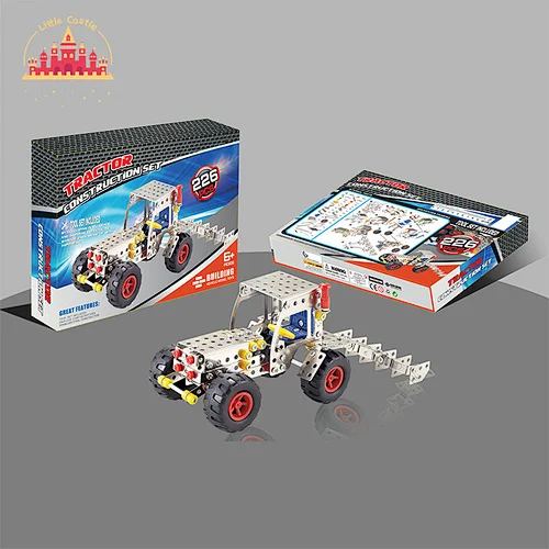 Hot Sale 3D Model DIY 226 Pcs Metal Hoe Truck Building Blocks For Kids SL03E044