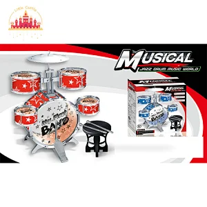 New Style Kids Musical Instrument Plastic Jazz Drum Set Toys With Chair SL07E130