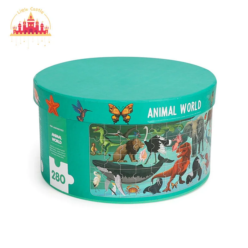 Popular 280 Pcs Educational Puzzle Box Loin Shape Jigsaw Puzzle For Kids SL20B016