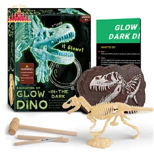 Handmade Tyrannosaurus Rex Luminous Dinosaur Fossil Kids Excavation Toy SL17A099