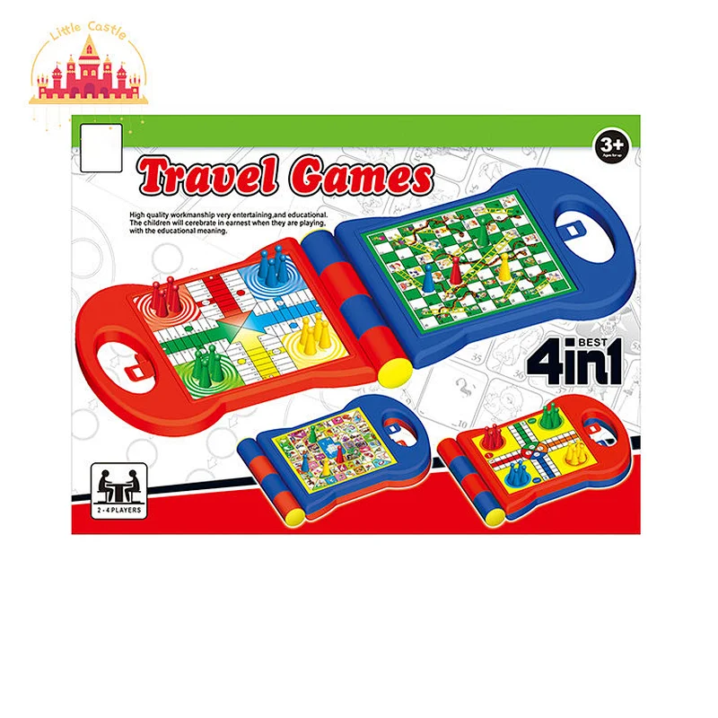Funny Family Travel Game Set 3 In 1 Portable Plastic Chess Board For Kids SL11A118