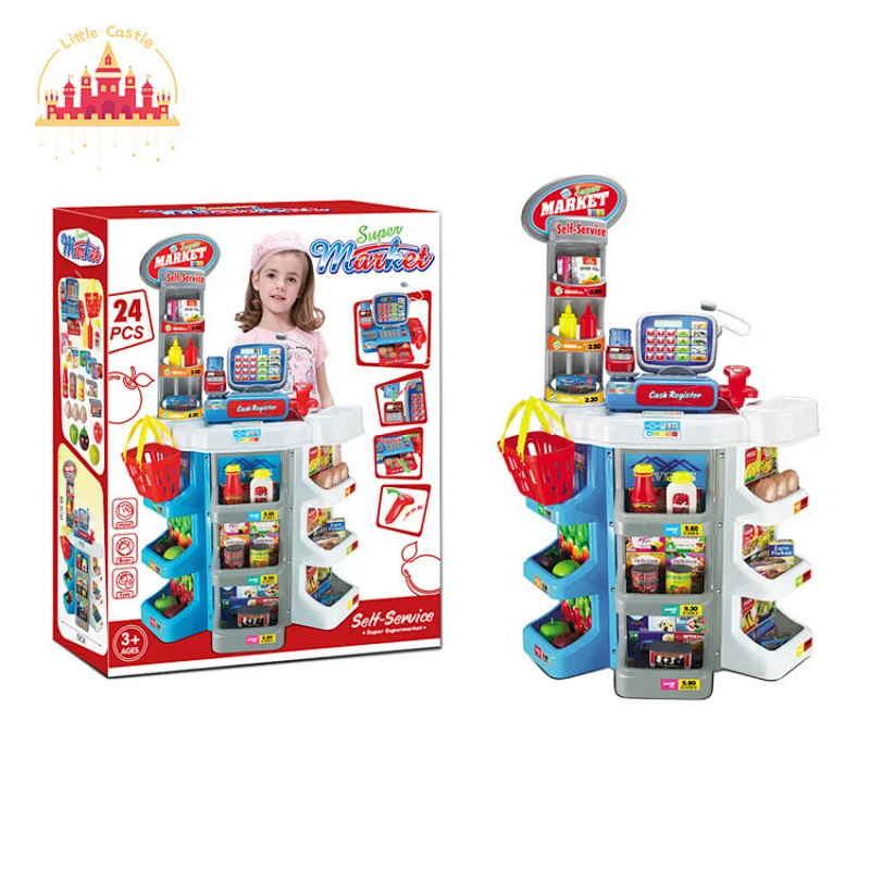 Hot Educational Pretend Play Plastic Supermarket Shopping Set Toy For Kids SL10D652