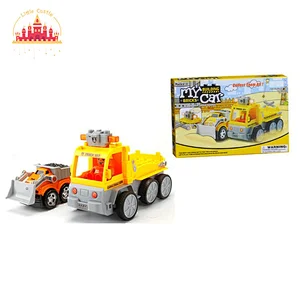 Hot Sale Kids Educational DIY Block Set Plastic Fire Truck Toy With Light SL04A346