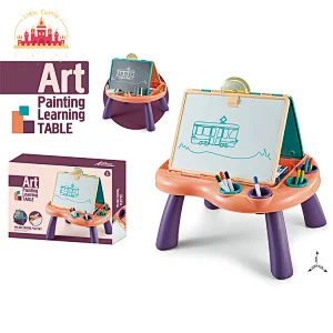 2 In 1 Portable Storage Box Double-sided Projector Drawing Table For Kids SL12B048