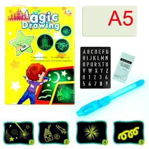 A5 Size Magic Luminous Drawing Board Kids Educational Painting Set Toy SL12B011