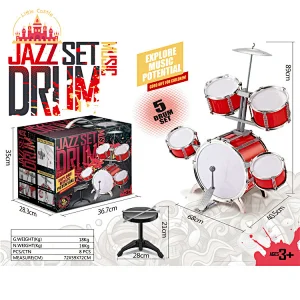 Hot Sale Educational Music Instrument Plastic Jazz Drum Set For Kids SL07A031