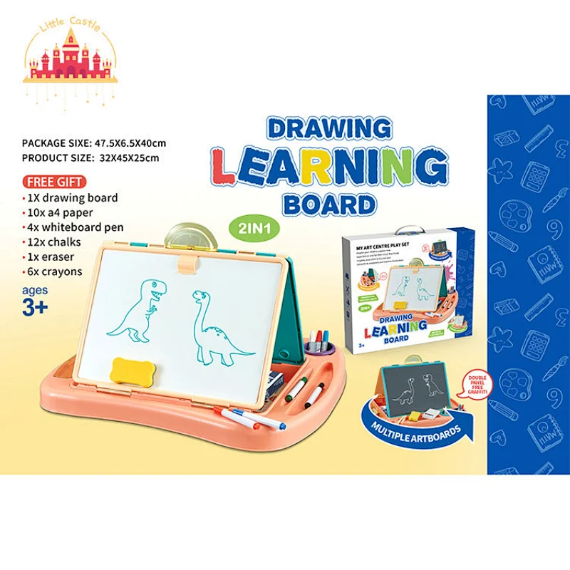 Multifunctional 2 In 1 Art Learning Table Double-sided Drawing Board For Kids SL12B067