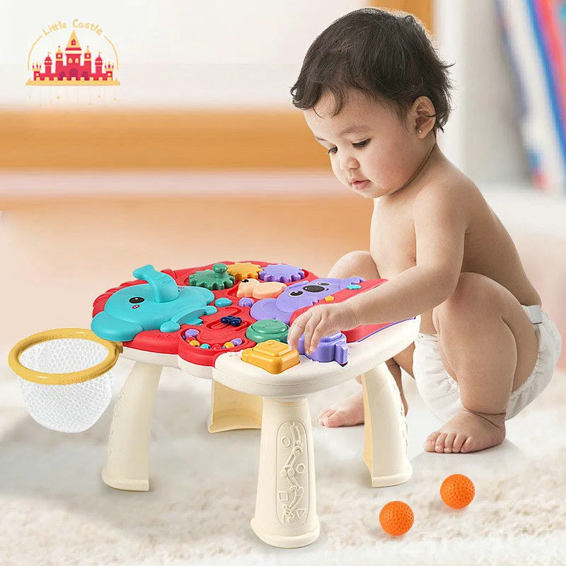 Multifunctional 2 In 1 Baby Learning Table Plastic Push Walker With Music SL16E002