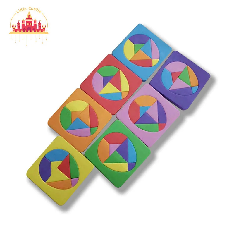 Hot Sale Early Educational Toy Colorful EVA Foam Tangram Puzzle For Kids SL18A042