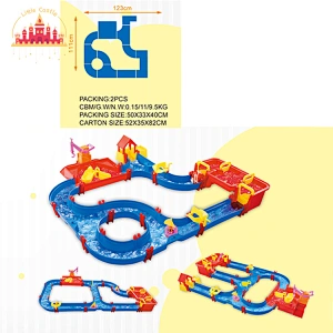 Popular 79 Pcs Assembly Plastic Water Park Track Funny Water Game For Kids SL01A392