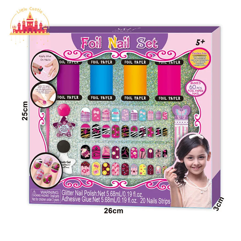 Creative DIY Pretend Makeup Toy Fashion Colorful Nail Art Set For Kids SL10A019