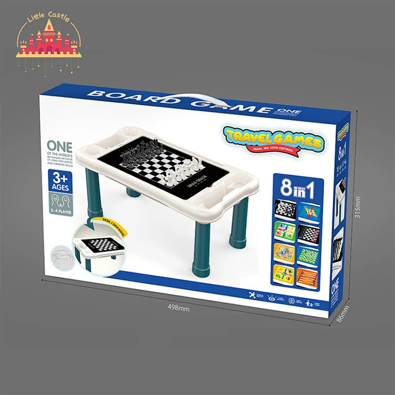High Quality 8 In 1 Multifunctional Plastic Chess Game Table For Kids SL11A191