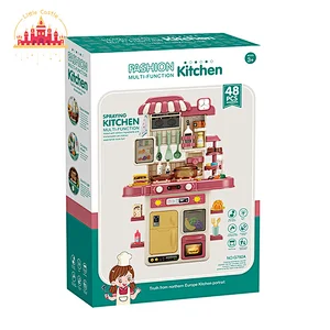 Hot Sale Fashion Mulfunctional 48 Pcs Plastic Spraying Kitchen Toy For Kids SL10C078