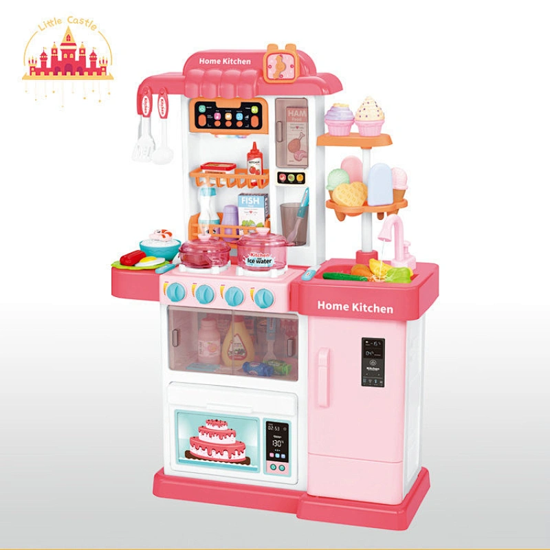 Customize Kids Cooking Set Toy Plastic Play Kitchen With Light Music SL10C045
