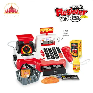 Hot Sale Supermarket Toy Play House Plastic Cash Register Play Set For Kids SL10E046