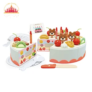 New Design Creative DIY 65 Pcs Plastic Cutting Birthday Cake Set Toy For Kids SL10D826