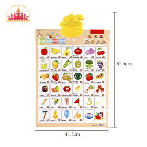 Kids Preschool Educational Wall Chart Plastic English Speaking Poster SL14B001