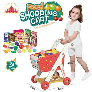 New Design Supermarket Pretend Play Set Plastic Shopping Cart Toy For Kids SL10D788