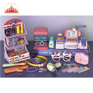 New Design Cosmetic Shopping Game Plastic Cash Register Set Toy For Kids SL10D850