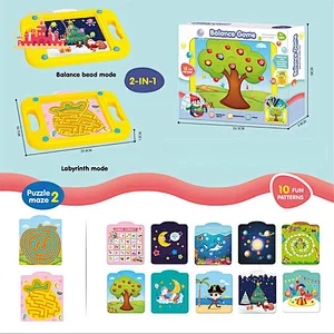 Early Educational Balance Game 2 In 1 Plastic Beads Maze Board For Kids SL01F191