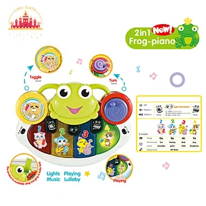 High Quality Kids Musical Electronic Plastic Frog Piano Toy With Light SL07A104