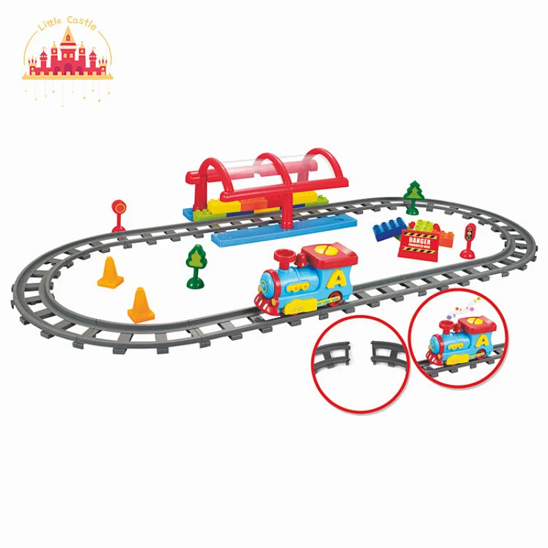Hot Selling Assembly 99 Pcs Plastic Electric Train Track Set Toy For Kids SL04C007