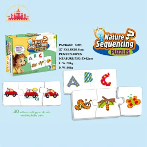 Educational Nature Sequencing Matching 30 Pcs Paper Jigsaw Puzzle For Kids SL14A014