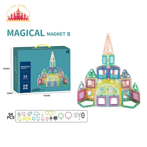 Customize Educational 94 Pcs Plastic Magnetic Construction Blocks For Kids SL13E187