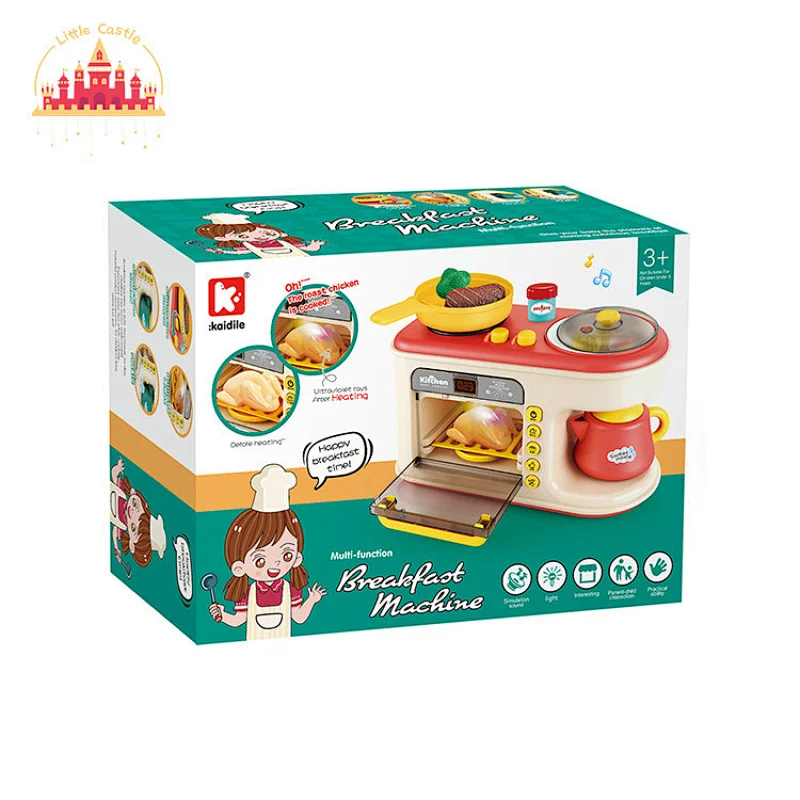 Funny Kids Cooking Game Multifunctional 47 Pcs Plastic Breakfast Machine Toy SL10D810