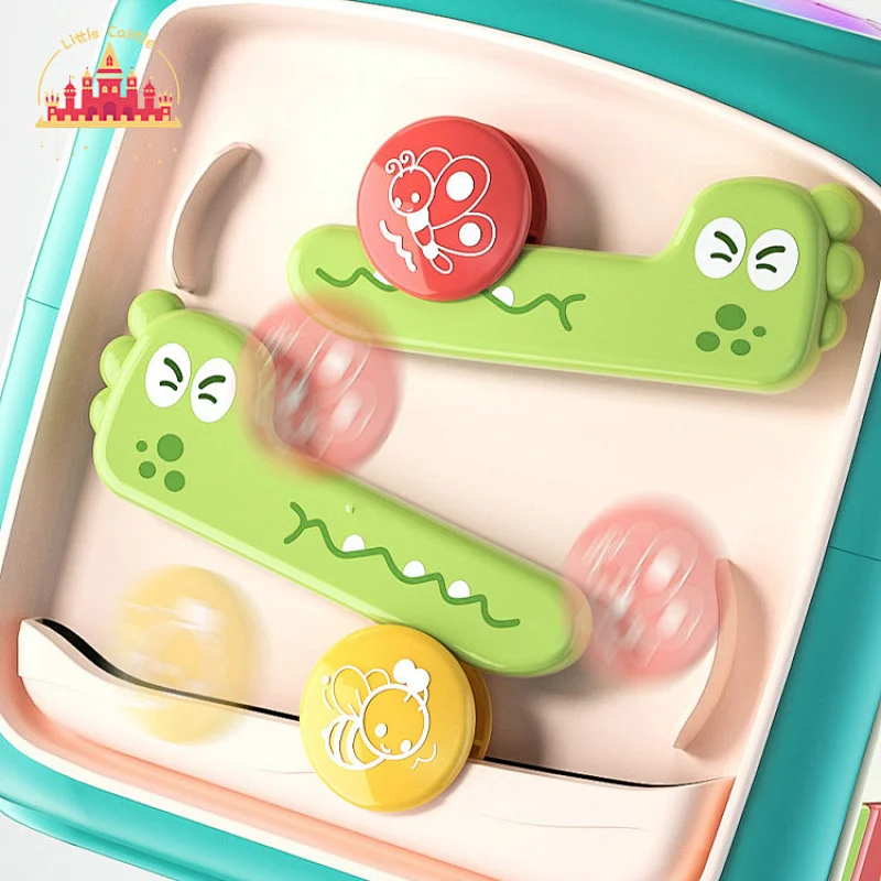 Multifunction Kids Educational Hand Beat Drum Plastic Activity Cube With Light SL12D005