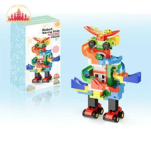 Wholesale Colorful Assembly 34 Pcs Plastic Marble Run Building Blocks For Kids SL13A526