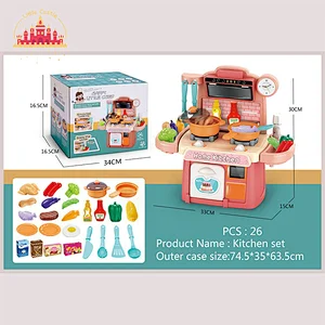 Hot Selling Funny Cooking Game 26 Pcs Plastic Kitchen Set Toy For Kids SL10C084