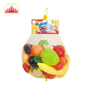14 Pcs Play Food Set Plastic Fruit Vegetable Toys In Mesh Bag For Kids SL10D595