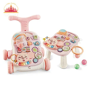 2023 New Multifunctional Activity Table 2 In 1 Plastic Push Walker For Baby SL16E010