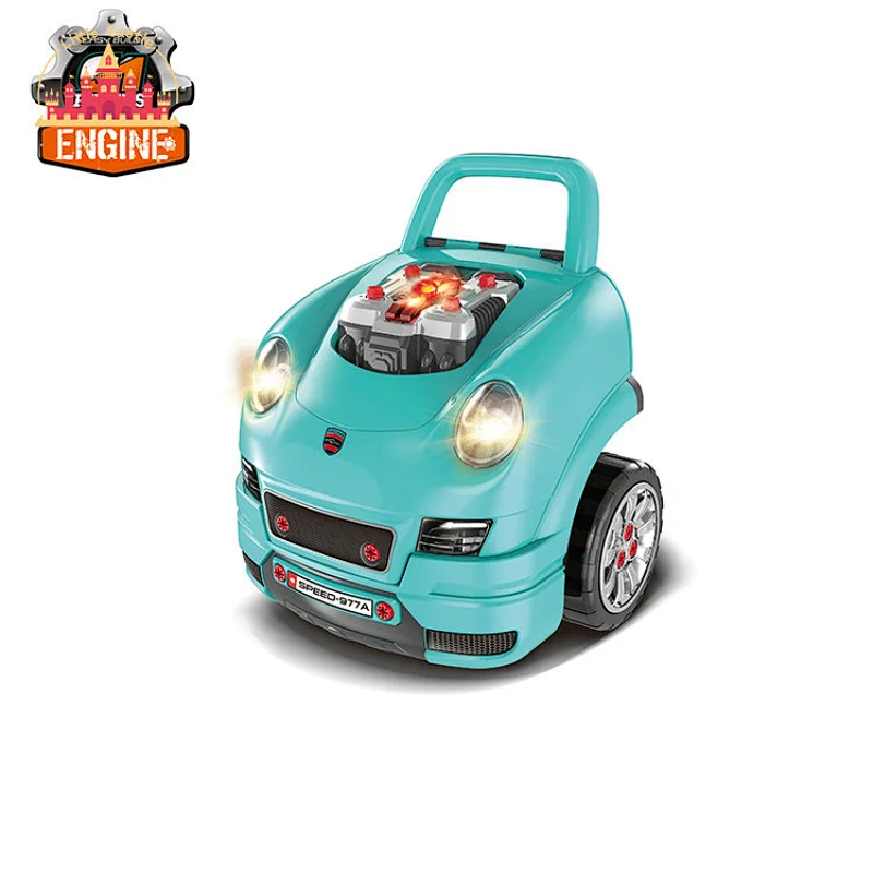 Customize Kids DIY Electric Plastic Disassembly Car Toy With Light Sound SL10G708